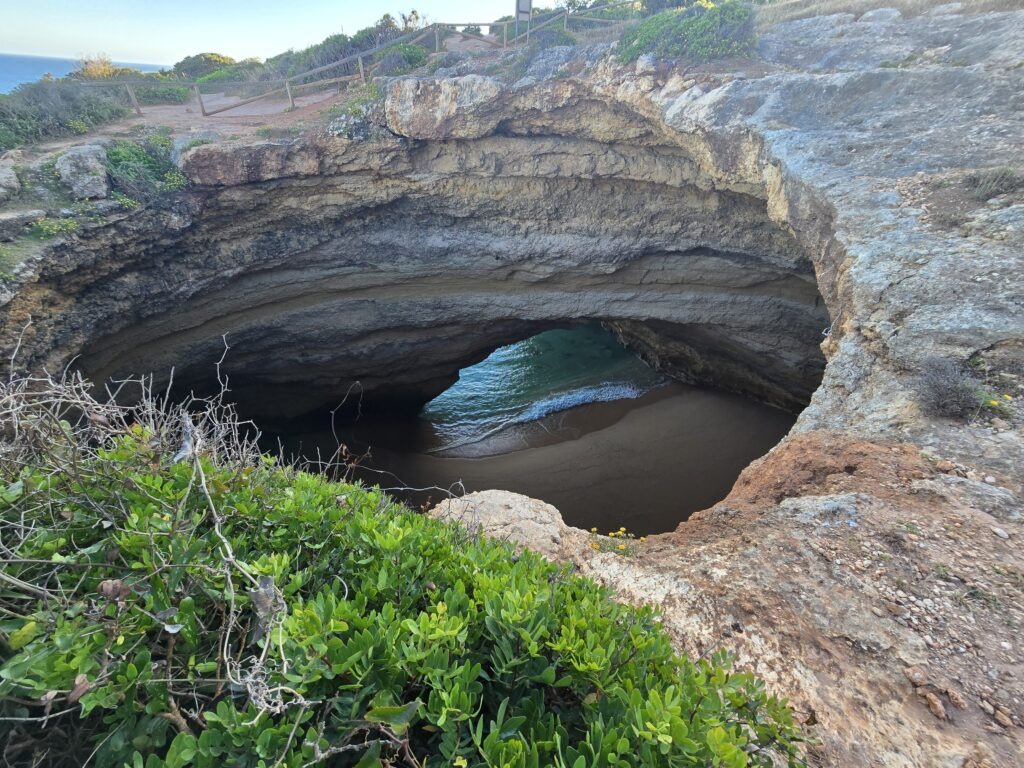 Algarve colorful coastline Benagil caves