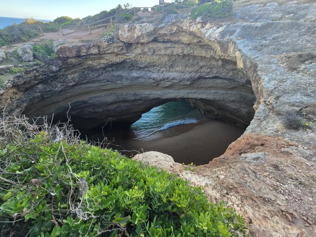 Algarve colorful coastline Benagil caves