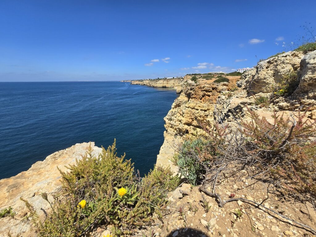 Algarve colorful coastline yellow