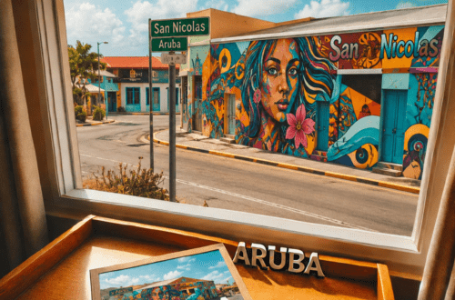 Aruba San Nocilas Straat kunst AI image.