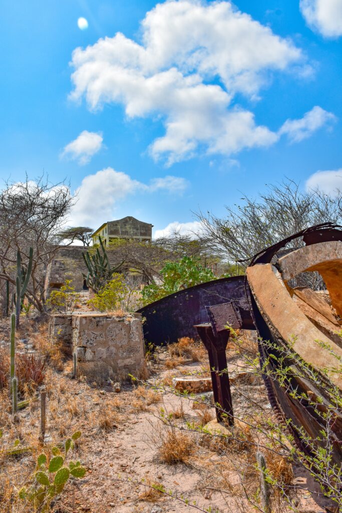 Ruïnes van de Balashi Gold Mill op Aruba