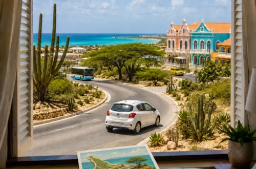 Vervoer op Aruba met huurauto, Arubus en taxi langs de Caribische kust